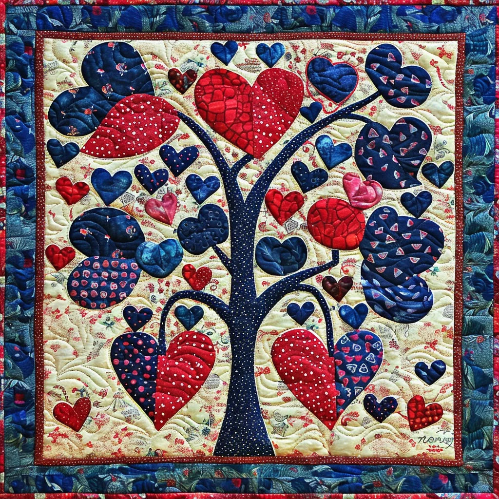 Patriotic Heart TAI060324207 Quilted Placemats