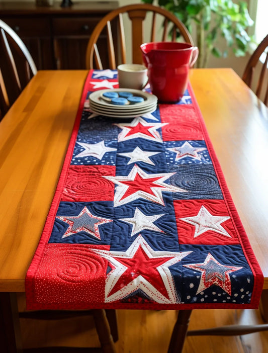 Patriotic Star TAI260224465 Quilted Table Runner