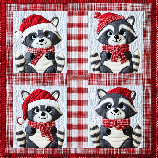 Christmas Raccoon DAI111124473 Quilt Blanket