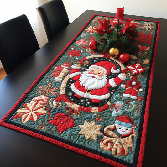 Christmas Santa TAI111124370 Quilted Table Runner