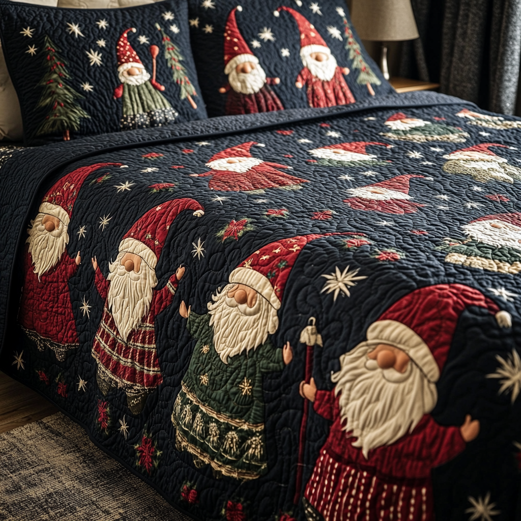 Christmas Gnome TAI181024086 Quilt Bedding Set