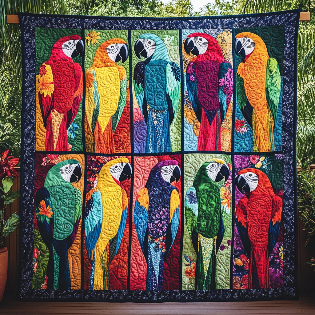 Parrot DAI231124018 Quilt Blanket