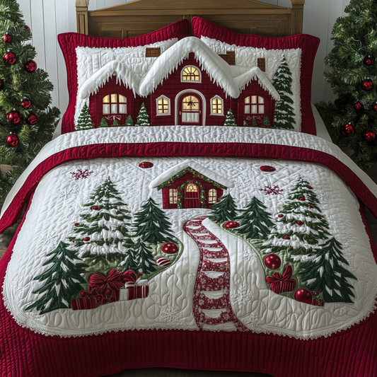 Christmas House TAI141124010 Quilt Bedding Set