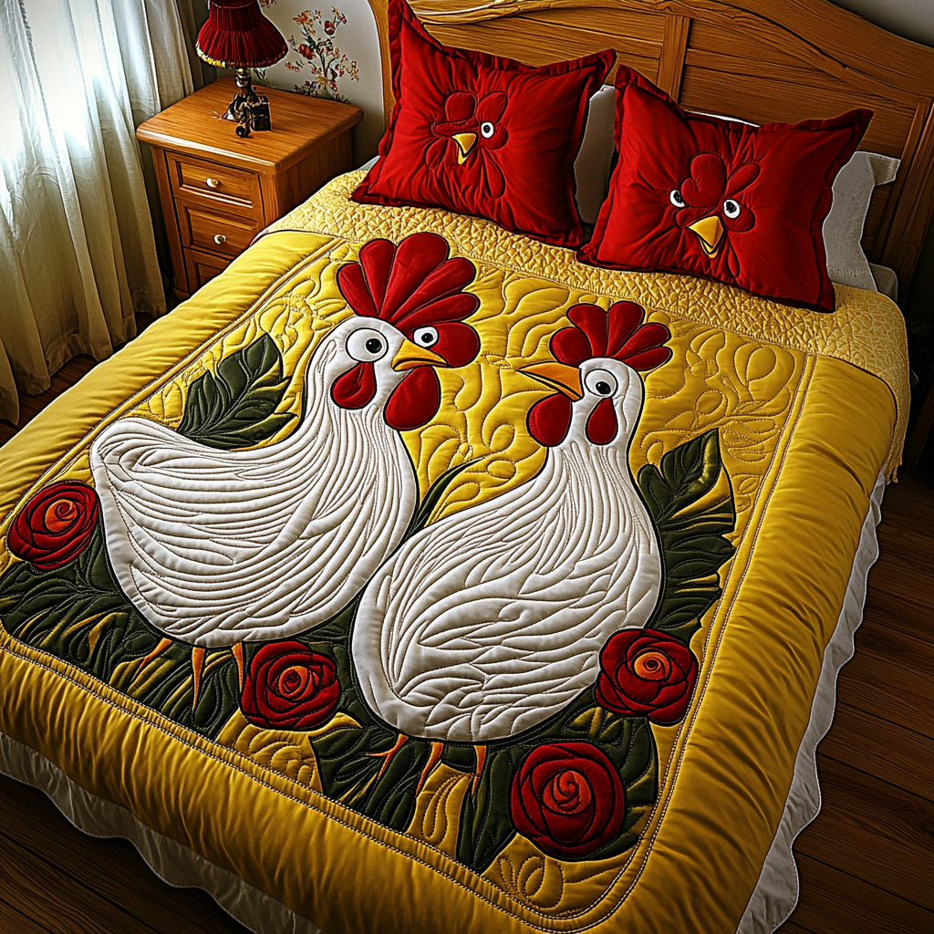 Chicken TAI201124119 Quilt Bedding Set