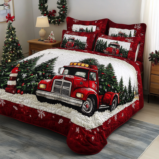 Christmas Truck TAI251124115 Quilt Bedding Set