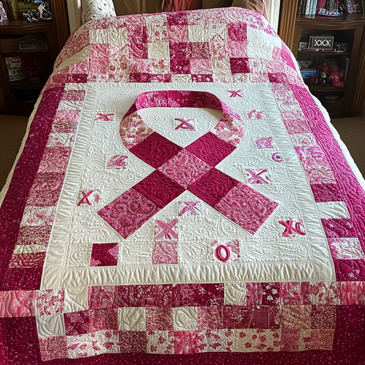 Breast Cancer Ribbon TAI101224161 Quilt Blanket