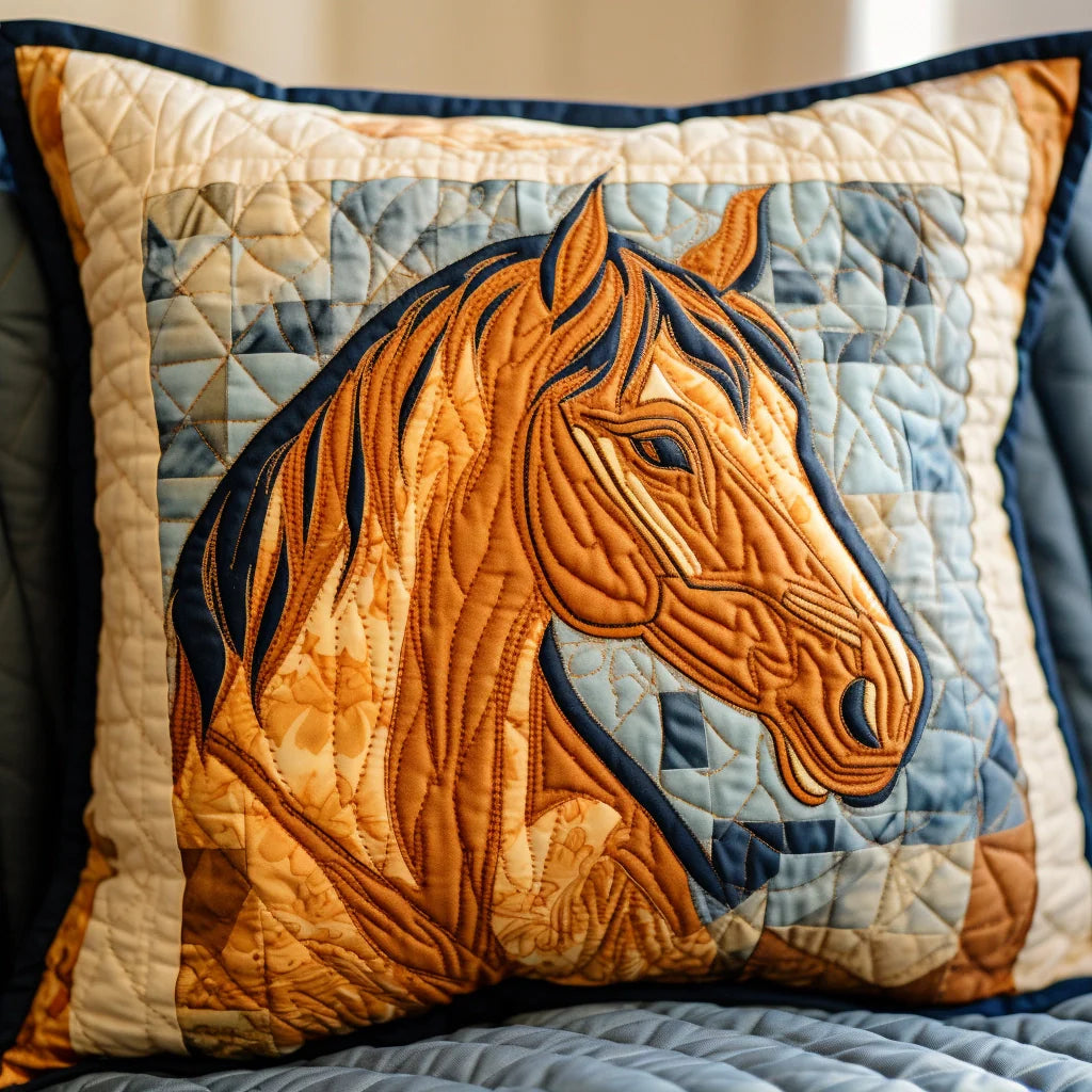 Horse TAI020324274 Quilted Pillow Case