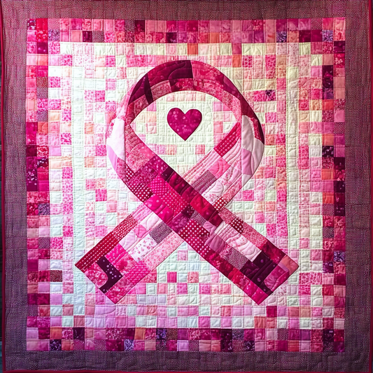 Breast Cancer Ribbon TAI101224123 Quilt Blanket