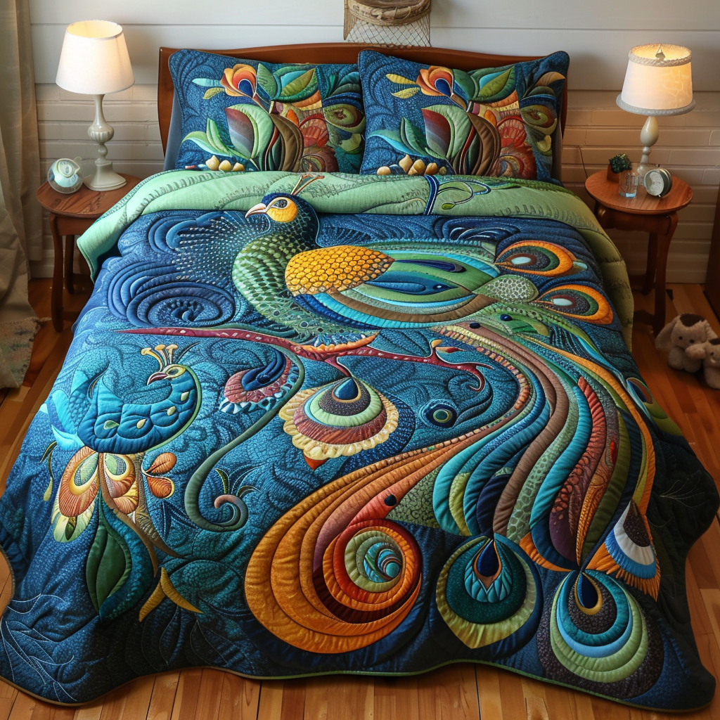 Peacock TAI170724048 Quilt Bedding Set