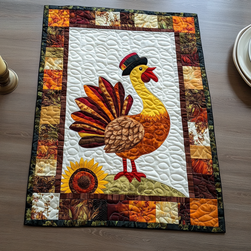 Autumn Turkey TAI041024380 Quilted Placemats