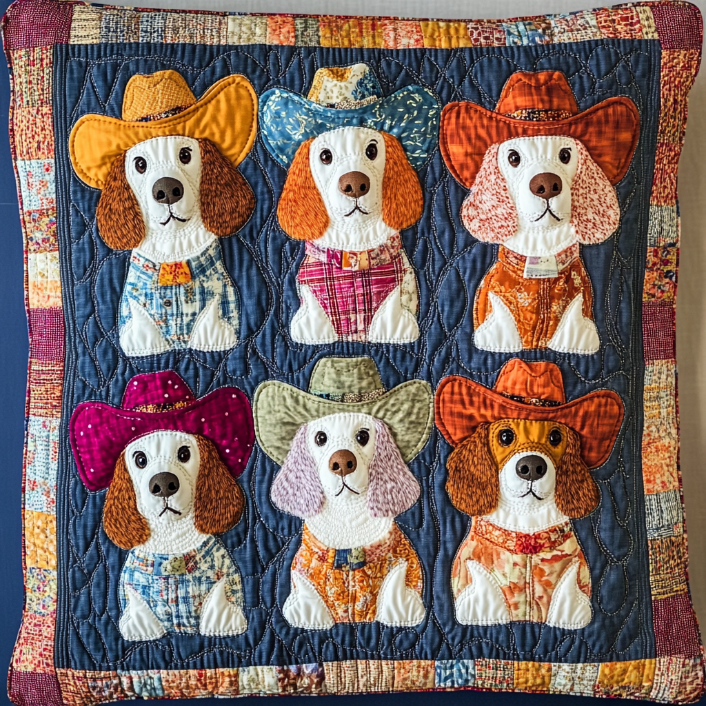 Cowboy Cavalier DAI241224124 Quilted Pillow Case