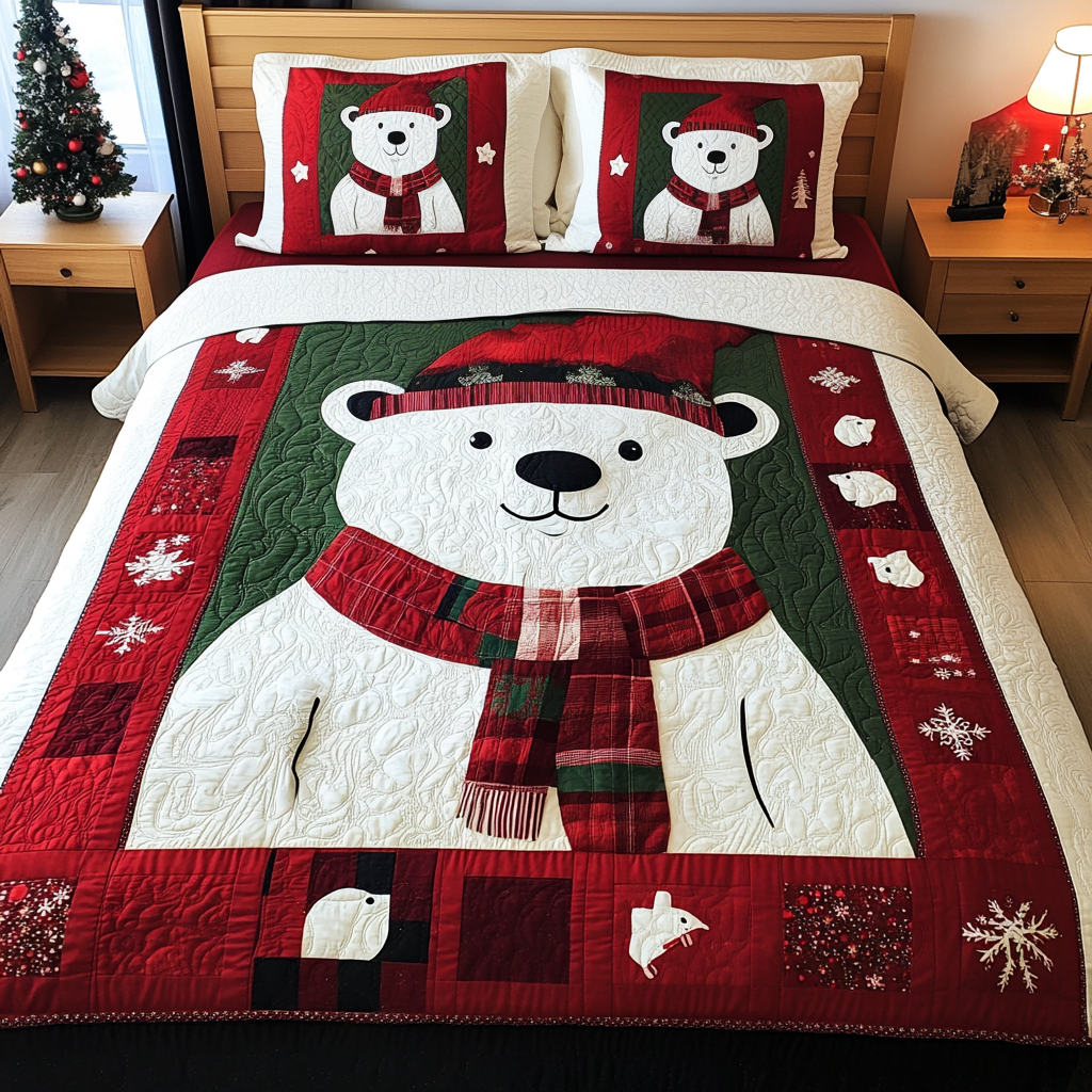 Christmas Polar Bear DAI201124371 Quilt Bedding Set