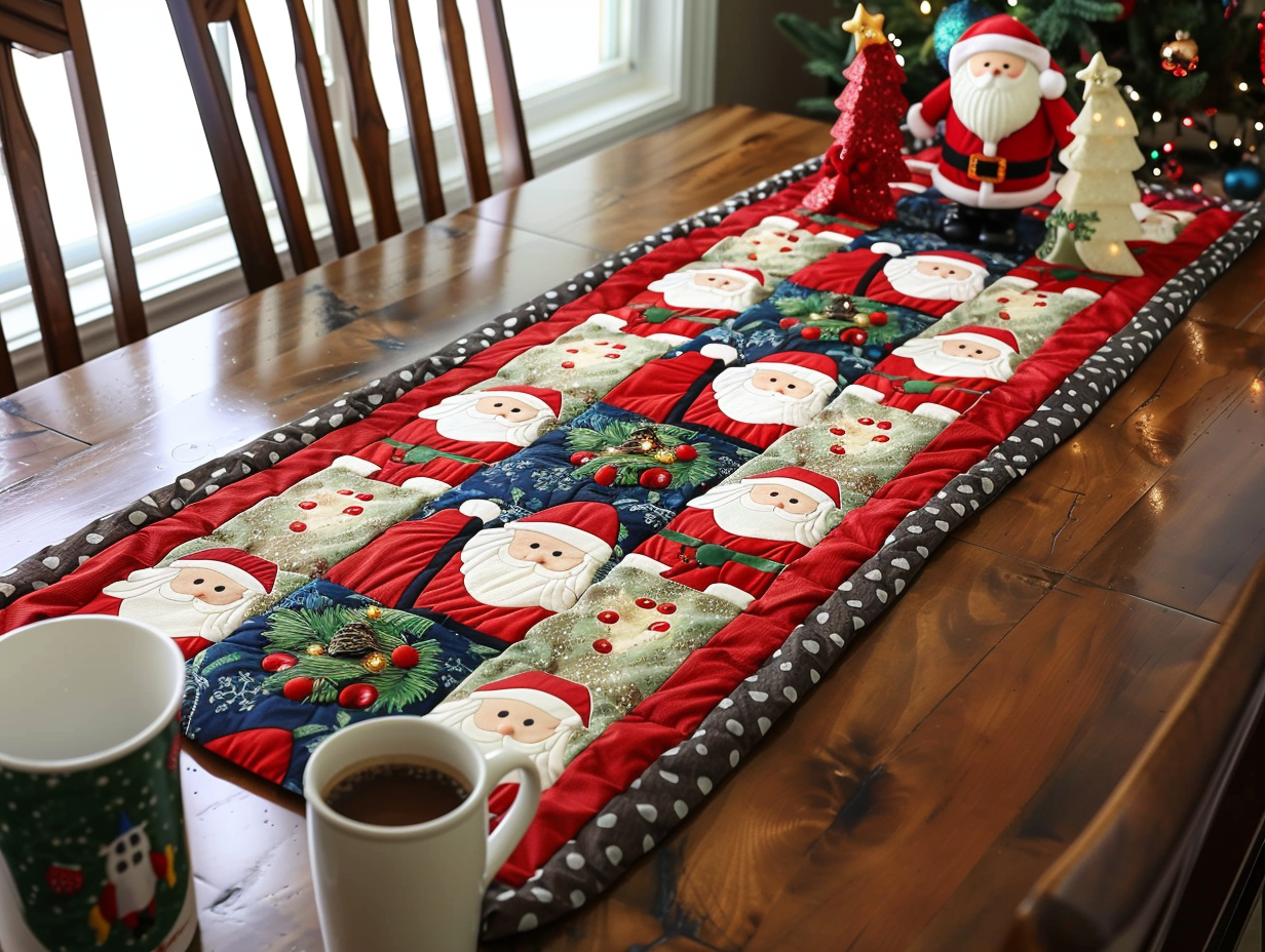 Christmas Santa TAI010824017 Quilted Table Runner