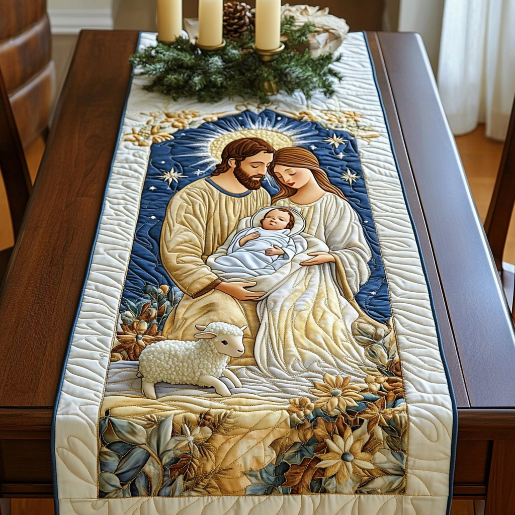 Nativity Scene TAI021024334 Quilted Table Runner