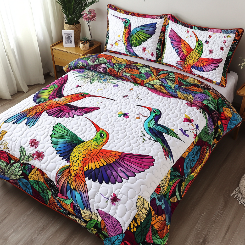 Hummingbird TAI141124197 Quilt Bedding Set