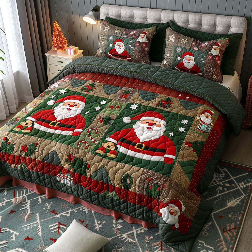 Christmas Santa TAI010824038 Quilt Bedding Set