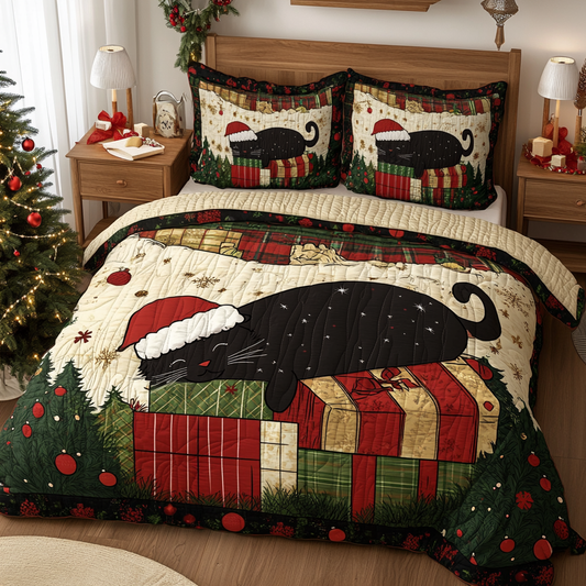 Christmas Sleepy Cat TAI201124217 Quilt Bedding Set