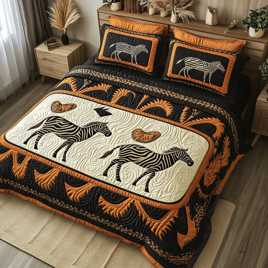 Zebra DAI101224002 Quilt Bedding Set