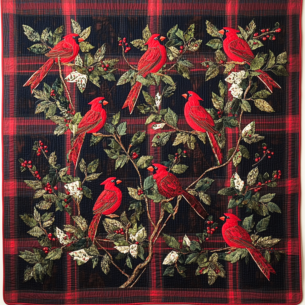 Christmas Cardinal TAI091024103 Quilt Blanket