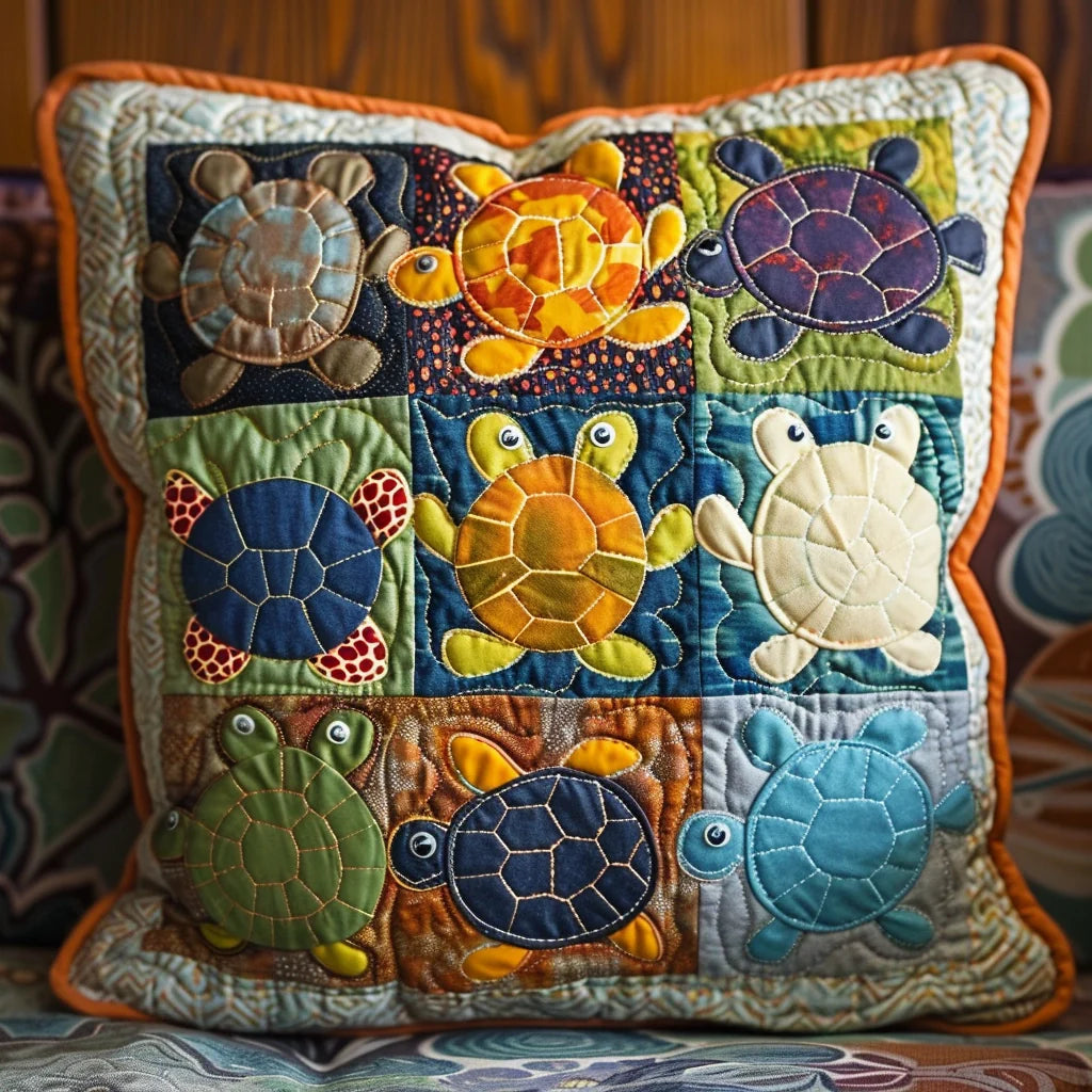 Turtle TAI060324265 Quilted Pillow Case