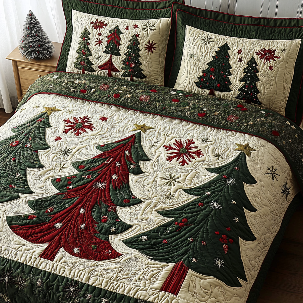 Christmas Tree TAI141124212 Quilt Bedding Set