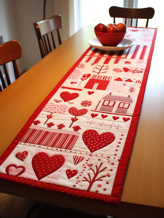 Heart Village TAI260224419 Quilted Table Runner