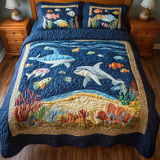 Sea Creatures DAI101224048 Quilt Bedding Set