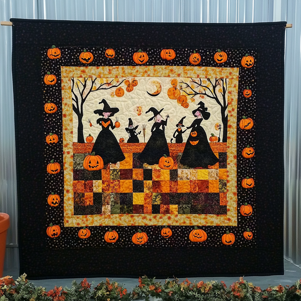 Halloween Witches TAI040924284 Quilt Blanket