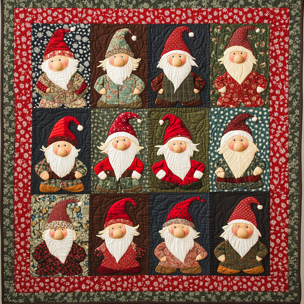 Christmas Gnome DAI190824141 Quilt Blanket