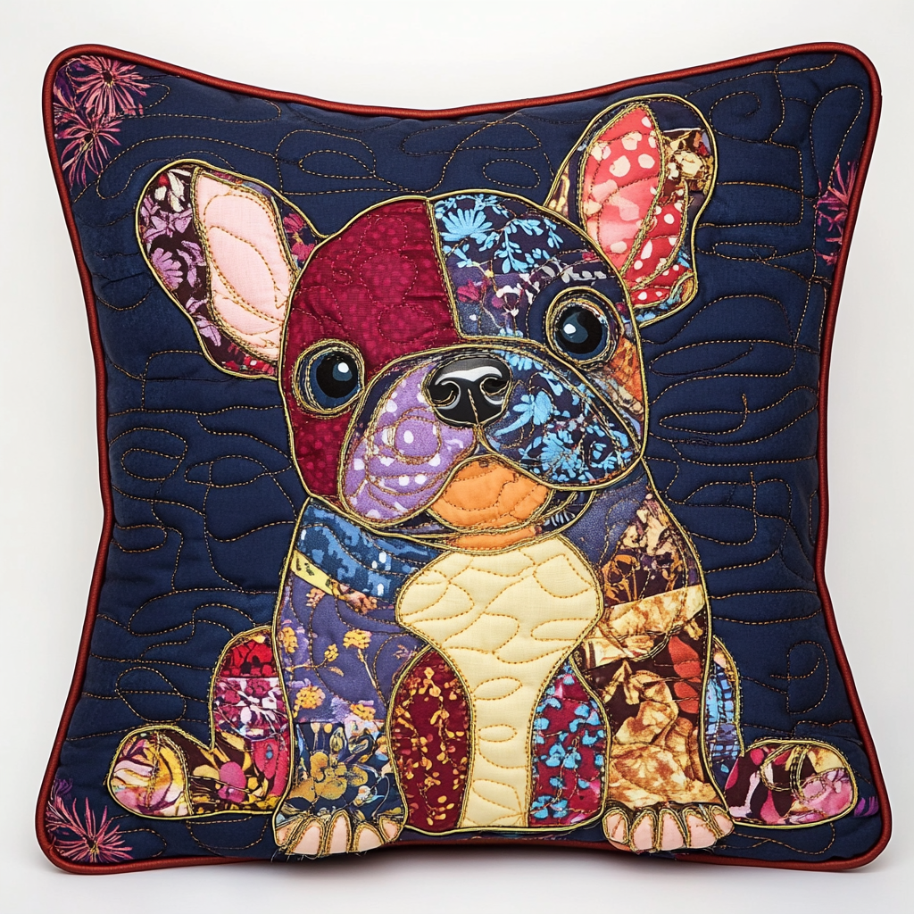 French Bulldog TAI181024438 Quilted Pillow Case