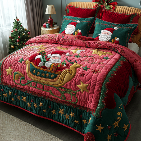 Santa Sleigh DAI201124379 Quilt Bedding Set