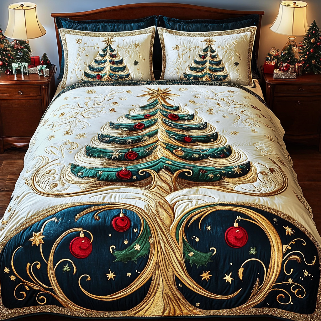 Christmas Tree TAI111124117 Quilt Bedding Set