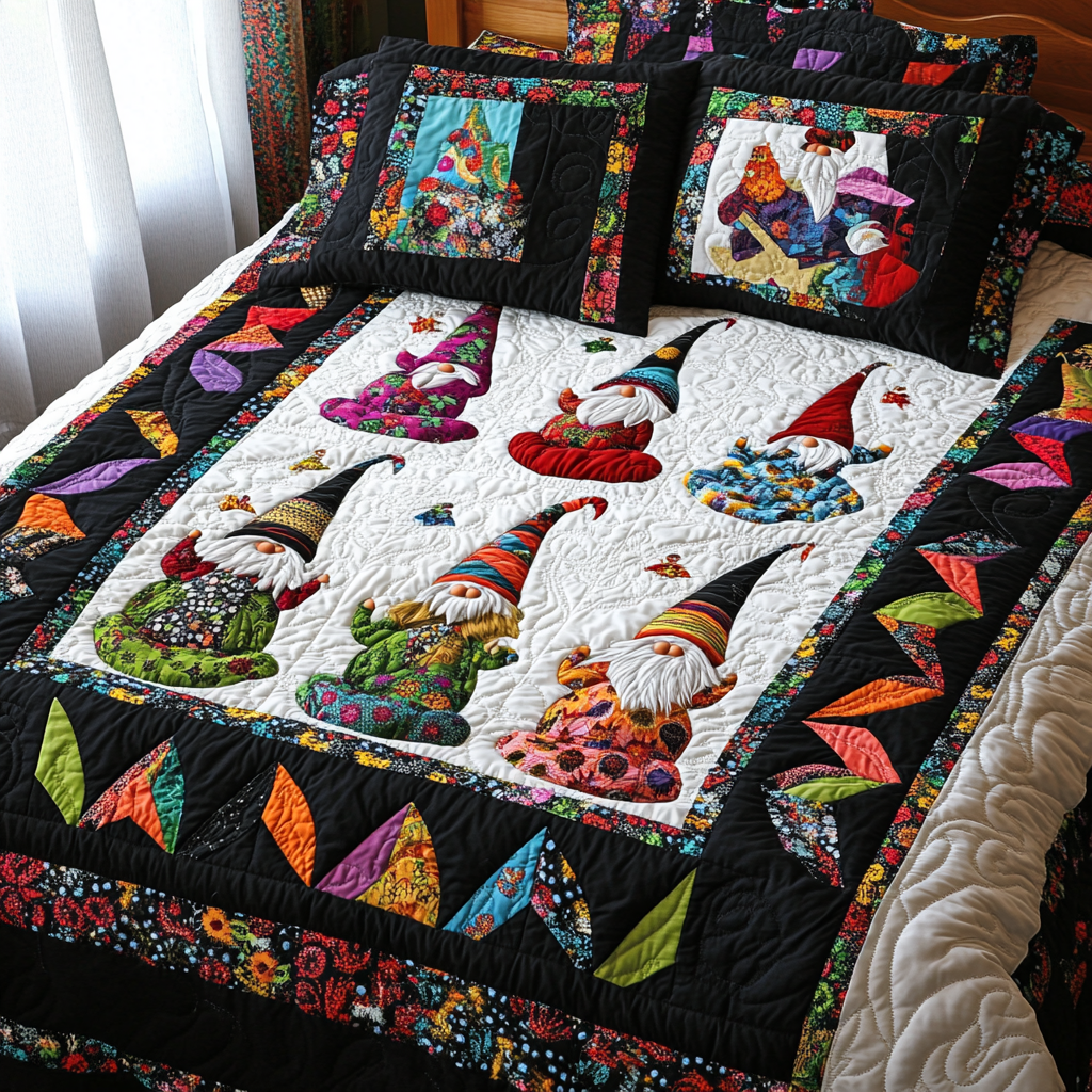 Christmas Gnome TAI181024091 Quilt Bedding Set