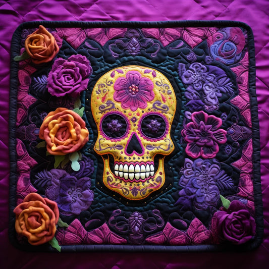 Sugar Skull TAI260224203 Quilted Placemats