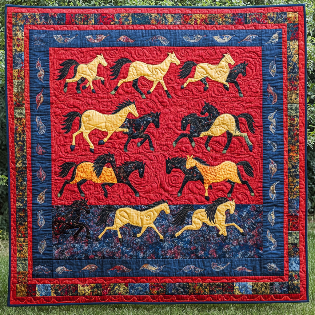 Horse DAI080824028 Quilt Blanket