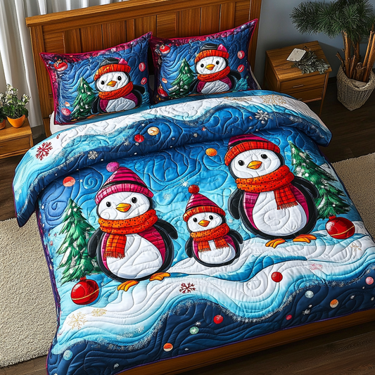 Christmas Penguin TAI201124310 Quilt Bedding Set