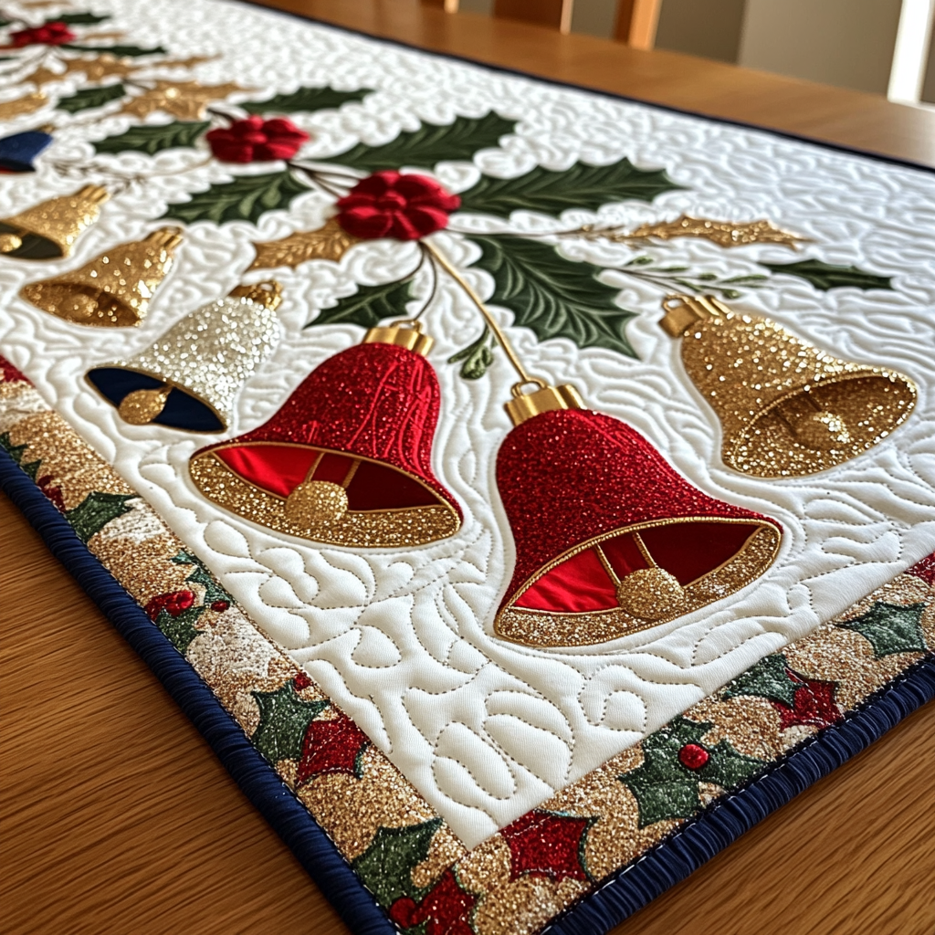 Christmas Bell DAI141124569 Quilted Table Runner