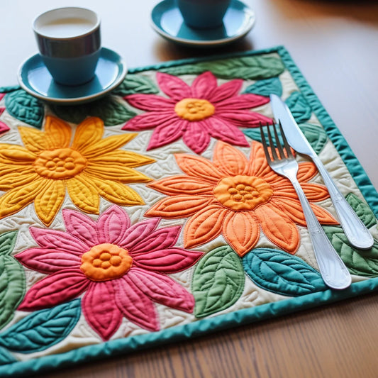 Flower TAI04122337 Quilted Placemats