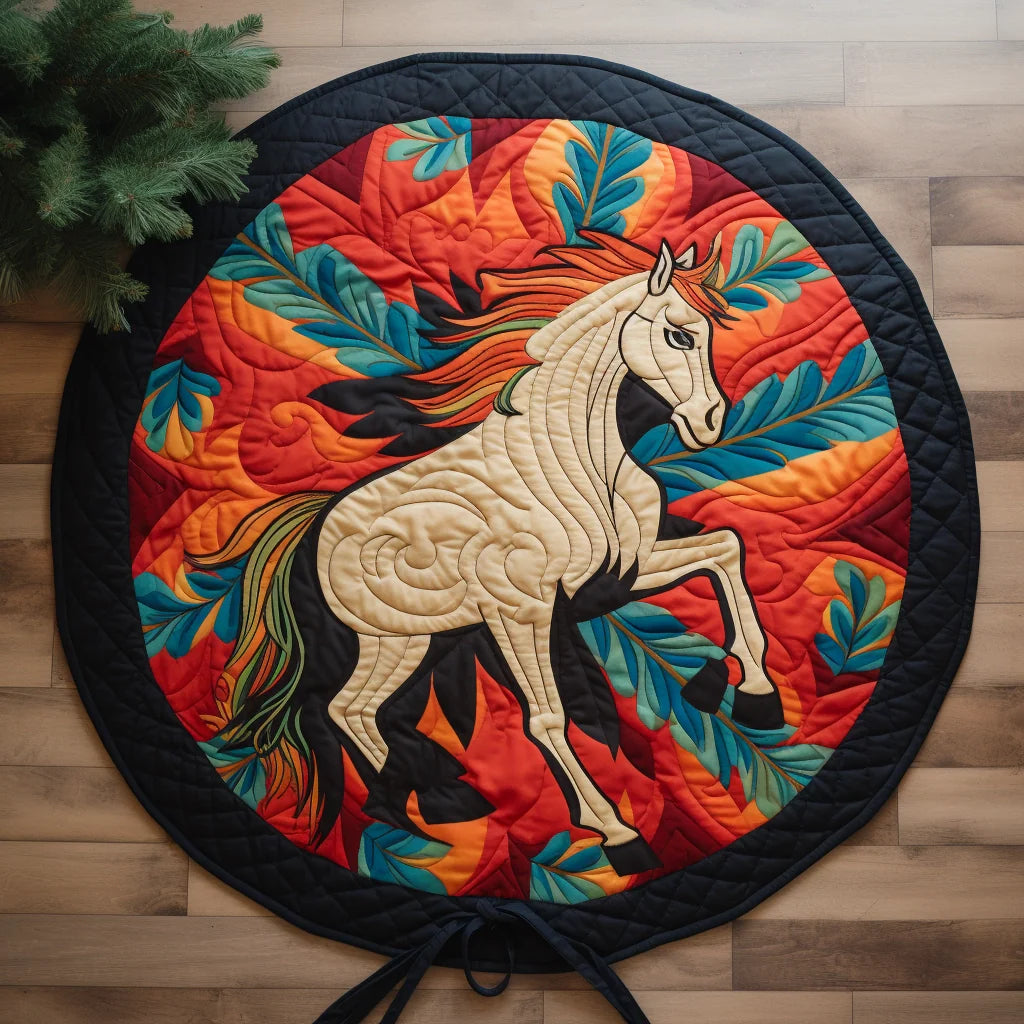 Horse TAI221223014 Quilted Round Mat