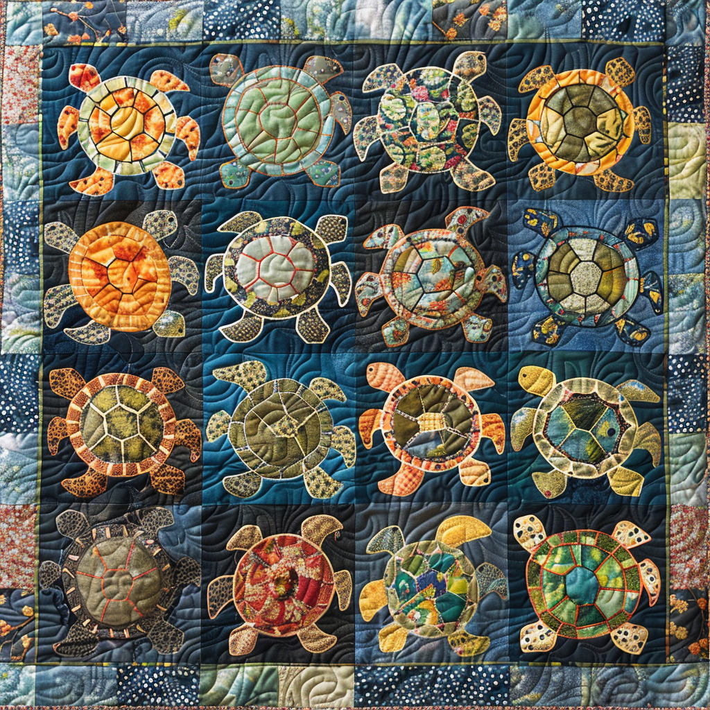 Turtle TAI100724004 Quilt Blanket