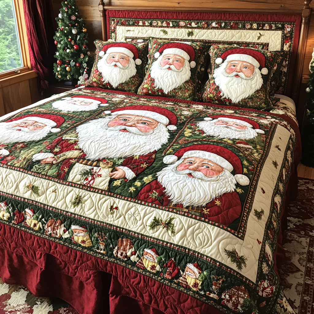 Christmas Santa TAI181024078 Quilt Bedding Set