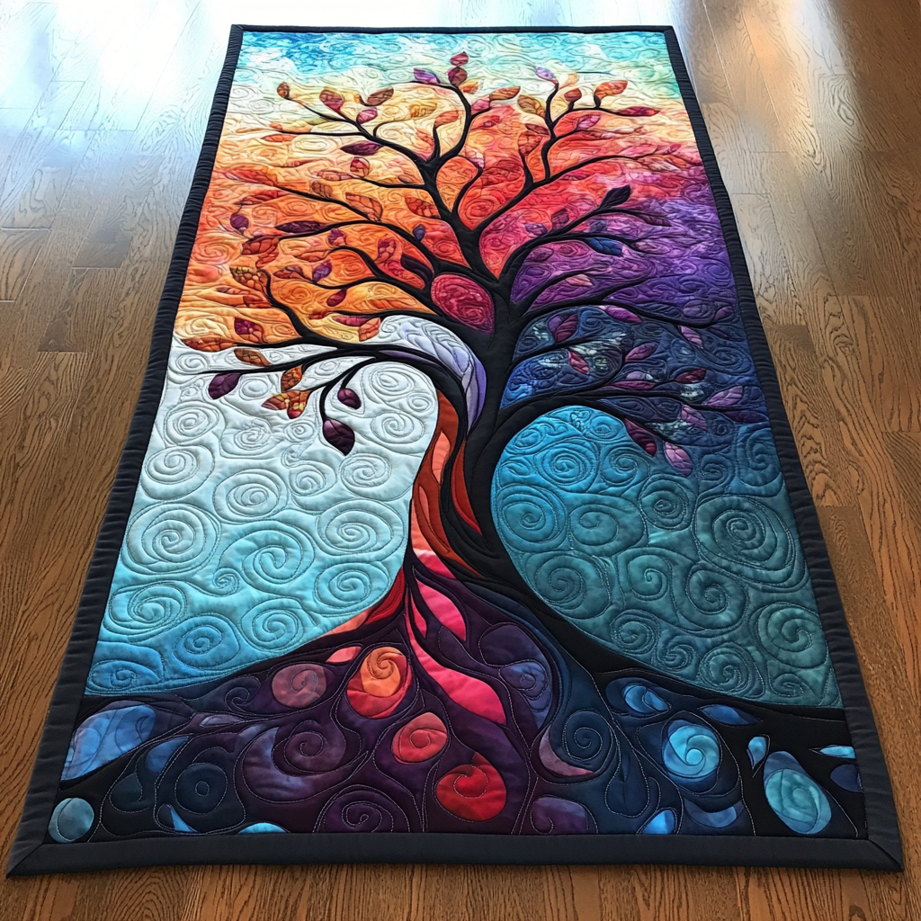 Tree Of Life TAI101224590 Quilted Table Runner