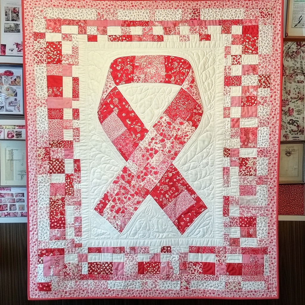 Breast Cancer Ribbon TAI101224152 Quilt Blanket