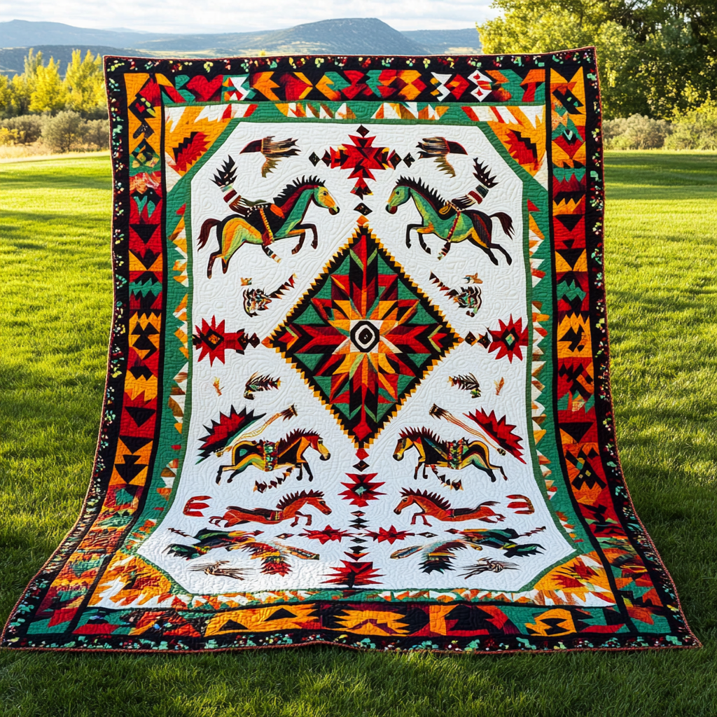 Native Horse TAI041024480 Quilt Blanket