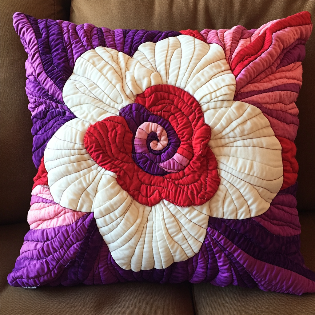 Flower TAI181024397 Quilted Pillow Case