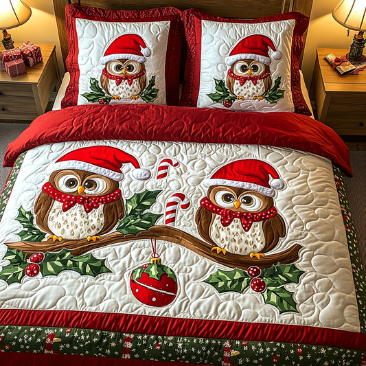 Christmas Owls TAI141124031 Quilt Bedding Set