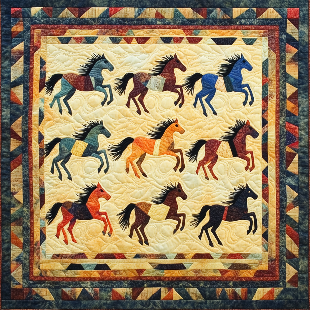 Native American Horse DAI040924185 Quilt Blanket