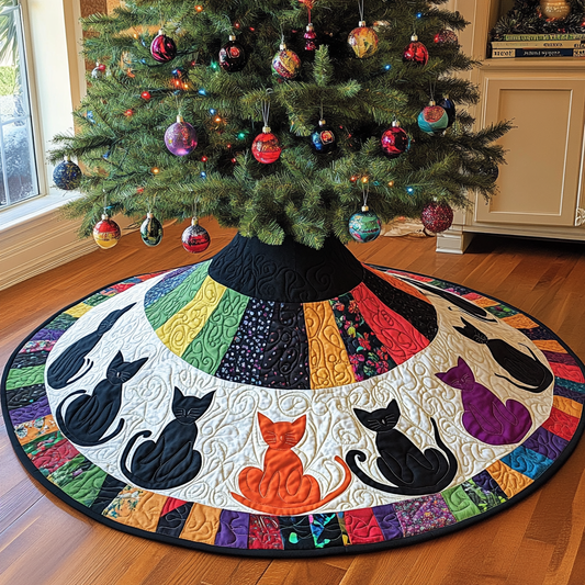 Black Cat TAI021024187 Quilted Tree Skirt