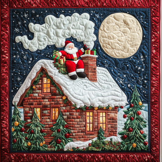 Santa On The Roof DAI231124011 Quilt Blanket