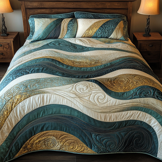 Sea Wave TAI111124175 Quilt Bedding Set